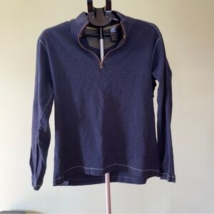 Robert Graham Navy Zip-Up Sweater pullover